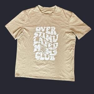 Overstimulated moms club cream t shirt